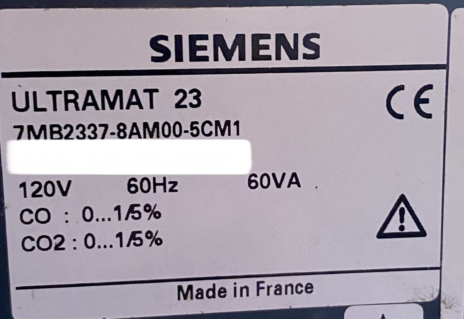 Siemens Ultramat 23 Source Gas Analyzer C79451-A3468-B25 C79451-A3468-B26 CO/CO2 - Image 2